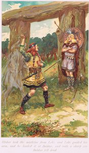 Hadur tomó el muérdago de Loui, ilustración de 