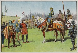 Enrique V antes de la Batalla de Agincourt de Gordon Frederick Browne