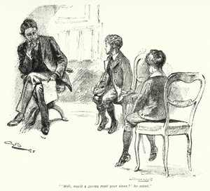 Ilustración para La Historia de los Buscadores de Tesoros de E. Nesbit de Gordon Frederick Browne