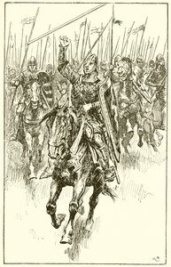 Normandos cargando en la Batalla de Hastings de Gordon Frederick Browne