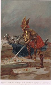 Sigurd se dijo a sí mismo que, pasara lo que pasara, debía mirar el rostro, ilustración de 