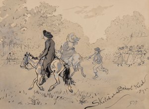 Boceto en una fiesta escolar de Gordon Frederick Browne