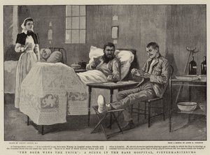El Boer gana la jugada, una escena en el hospital base, Pietermaritzburg