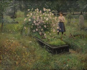 Escena de cementerio de Gottfrid Kallstenius