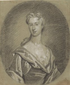Retrato de mujer, de busto, en óvalo de Gottfried Kneller