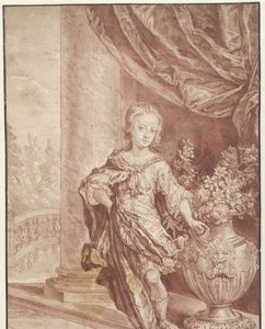Retrato de un joven desconocido con un traje romano imaginado