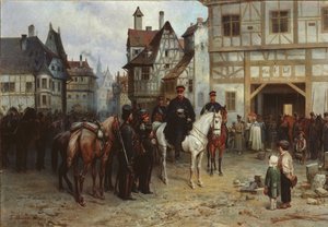 General Blücher con los cosacos en Bautzen, 1885