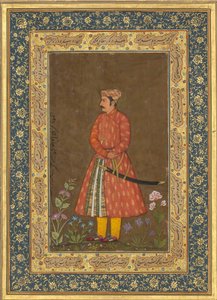 Retrato de Rup Singh, Folio del Álbum de Shah Jahan, verso: ca. 1615-20, recto: ca. 1500