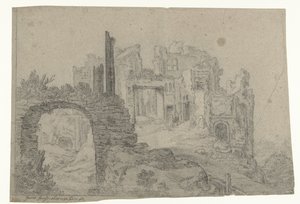 Obra en construcción en una colina de Govert Jansz.