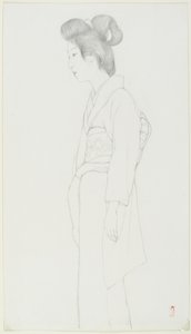 (Dibujo de una mujer de pie), principios del siglo XX