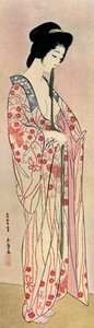 Una mujer japonesa con un nagajuban, 1920-1930 de Goyo Hashiguchi