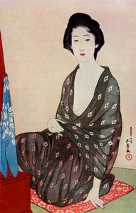 Una mujer japonesa con ropa de verano, 1920 1930 de Goyo Hashiguchi