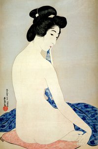 Mujer después del baño, publicada por Shosaburo Watanabe, 1920 de Goyo Hashiguchi