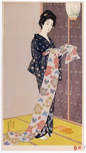 Joven mujer en un kimono de verano, 1920