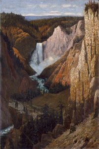 Vista de las cataratas inferiores, Gran Cañón de Yellowstone, 1890 de Grafton Tyler Brown