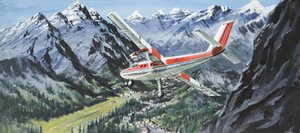 De Havilland Twin Otter (gouache sobre papel)