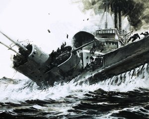 En 1930, en los mares de China, el vapor de 2.000 toneladas Yuta chocó contra el costado del submarino Poseidón.