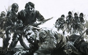 Los lugareños obligaron al grupo de Sir Francis Drake a regresar a su barco tras la muerte de un marinero.