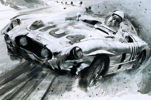 Stirling Moss (gouache sobre papel)