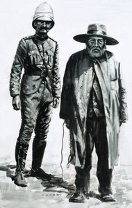 El vencedor de la batalla de Spion Kop, Lord Roberts, y el general bóer Cronja de Graham Coton