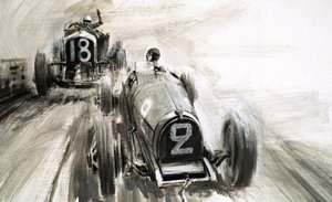 Tim Birkin conduciendo en Brooklands