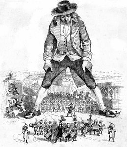 Ilustración de "Los viajes de Gulliver" de Jonathan Swift