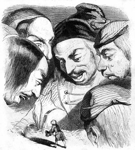 Ilustración de "Los viajes de Gulliver" de Jonathan Swift de Grandville (1803 47)