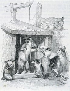 Ratón atrapado rodeado por su familia destrozada - por Grandville de Grandville