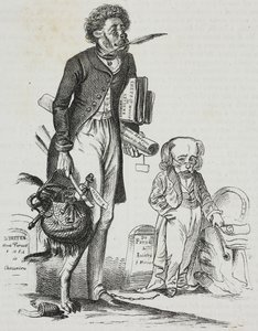 ¿Por qué quitar el bozal a las bestias?, caricatura de Jean-Jacques Grandville, litografía de Gaetano Riccio de Poliorama Pittoresco, n 38, 30 de abril de Grandville