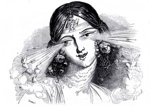 Rostro de mujer con ojos penetrantes de Grandville (1803 47)