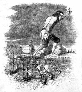 Ilustración de "Los viajes de Gulliver" de Jonathan Swift