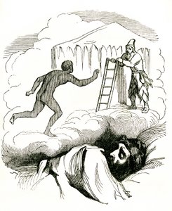 Las aventuras de Robinson Crusoe de Daniel De Foe, finales del siglo XIX (grabado)