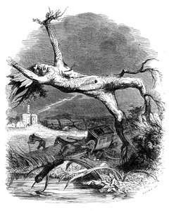 El roble y la caña: la fábula de La Fontaine de Grandville (1803 47)