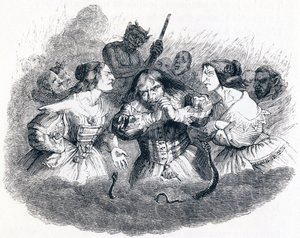 El mal casado - Fábulas de La Fontaine de Grandville