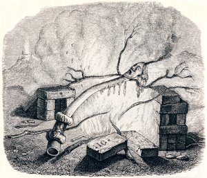 La vela - Fábulas de La Fontaine de Grandville