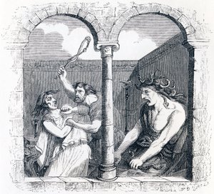 La discordia - Fábulas de La Fontaine de Grandville