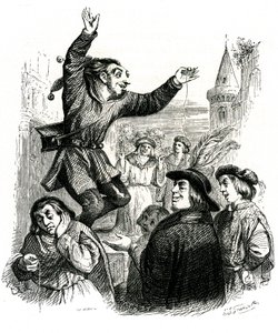 El tonto que vende sabiduría: La fábula de La Fontaine de Grandville (1803 47)