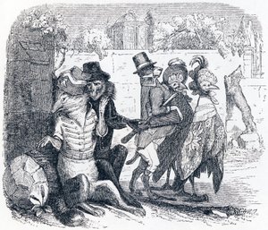 El zorro y las uvas - Fábulas de La Fontaine de Grandville