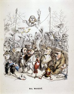 El baile de máscaras de los animales - por Grandville