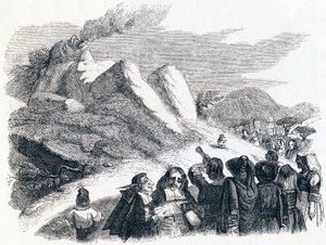 La montaña que da a luz - Fábulas de La Fontaine de Grandville