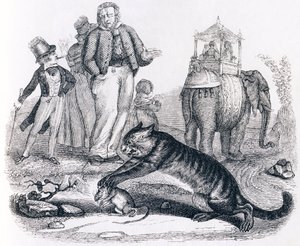 La rata y el elefante - Fábulas de La Fontaine de Grandville