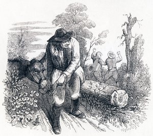 El robo y el burro - Fábulas de La Fontaine de Grandville
