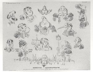 Ejercicios caligráficos, 1832 de Grandville