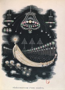 Peregrinación de un cometa, posiblemente un recuerdo del cometa Halley en 1834. 1849