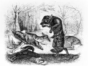 El Lobo y el Cazador, ilustración para 