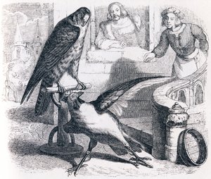 El halcón y el capón de Grandville