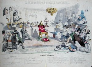 Grande Course au Clocher Academique, caricatura que representa el Institut de France, 1839 de Grandville 1803 47 after Grandville 1803 47 after