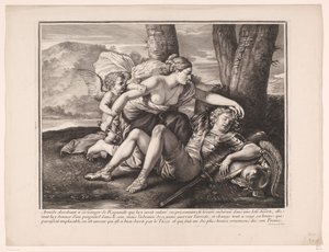 Rinaldo en Armida de Gérard Audran (attributed to)