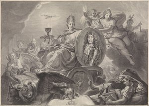 Retrato alegórico de Luis XIV, rey de Francia