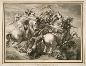 La Batalla de los Cuatro Jinetes (Batalla de Anghiari) de Gérard Edelinck